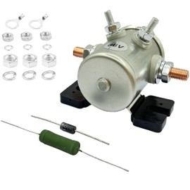 Annaloi 36V EZGO Solenoid Relay Kit for EZGO Electric Golf Cart - 70 Series, Continuous Duty with Resistor & Diode - Replaces 27855G01, 11761G1, 27855G02, 31680G1