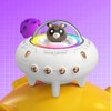 Wireless Bluetooth Speaker Cute Spaceship Shape Speaker Colorful Light Desktop