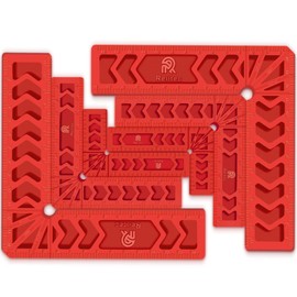 Relitec R Positioning Squares, 90 Degree Corner Clamp, Right Angle Clamp Woodworking Tool, Carpentry Squares, Carpenter Tool for Picture Frames, Cabinets or Drawers, Set of 6（3" 4"6"）