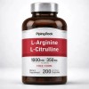 Arginina 1000mg Citrulina 350mg Con 200 Caps Hecho En Usa