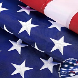 Premium Quality American National Flag designed for Extreme Outdoor Weather and Water Resistance| Embroidered Stars and Premium Silk Thread Stitching | Made by Saving Heaven OHIO U.S.A (Medium)