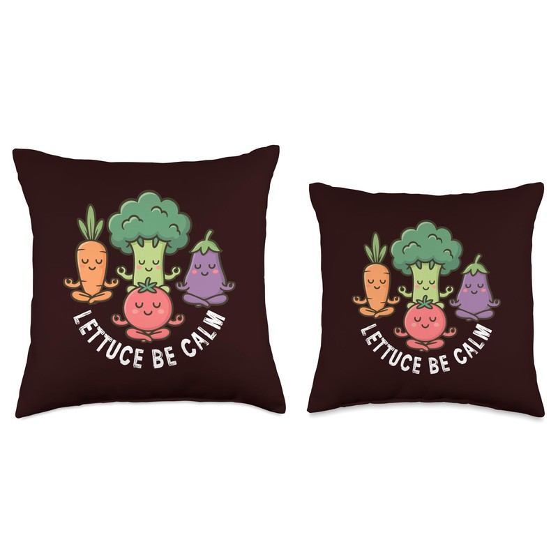 Gardening - Lettuce Be Calm Throw Pillow