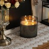 Homemory 6X6'' Extra Large Flameless Candle with 3 Wicks, Glass