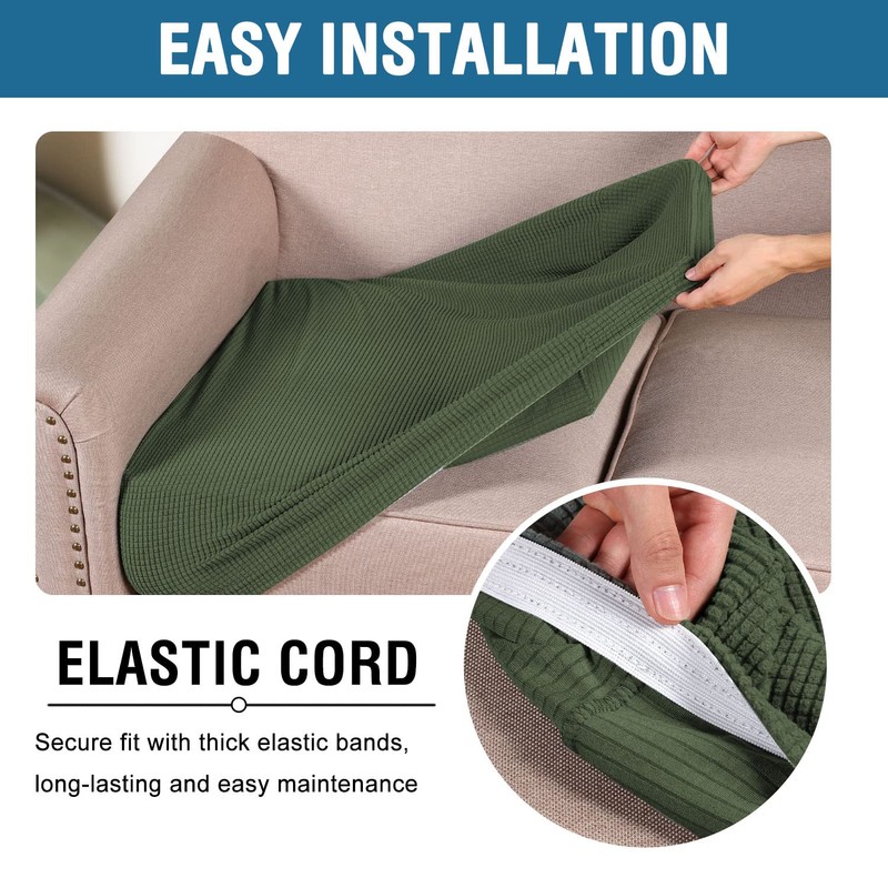 H.VERSAILTEX Super Stretch Individual Seat Cushion Covers Sofa Covers Couch