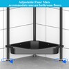 HuggieGems 4 Tier Floor Standing Corner Shower Caddy Organizer Shelf