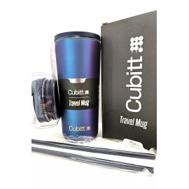 Cubitt 20 oz Cubitt Ombre Purple-Blue Tumbler with 2 Lids & Straws in Original Box