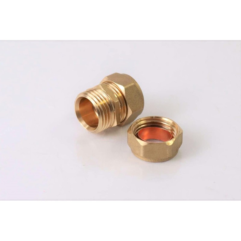 Straight Coupling Brass Compression Fittings 15mm Multi Packs 1, 2,