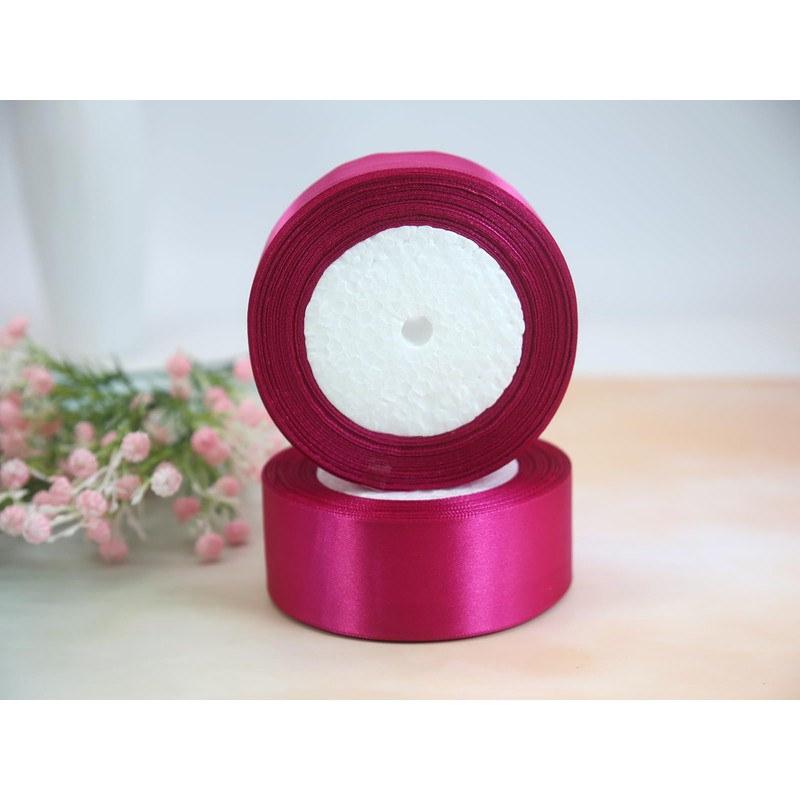 Jesep 1 1/2" Single Face Satin Ribbon 2 Rolls 50