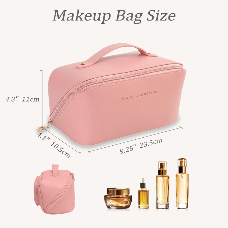 CCAIPU Travel Makeup Bag, Large Capacity Cosmetic Bags for Women