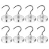ZITUZY Pack of 8 Magnetic Hooks, 35 mm Magnets with