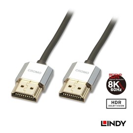 LINDY 1m CROMO LINE HDMI 2.0 Type-A 4K Ultra Thin Cable (Model Number: 41671)