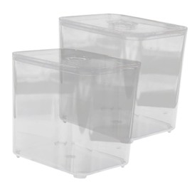 Parliky Cotton Pad Case Cotton Swab Holder Makeup Organizer Portable Travel-sized Storage Box