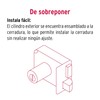 Hermex CS-756D, Cerradura sobreponer der instala-fácil tradicional color negro