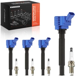 A-Premium (Blue) Set of 8 Ignition Coil Pack and Iridium Spark Plugs Compatible with Jeep Renegade 2015-2018 & Dodge Dart 2013-2016 & Fiat 500 2012-2019, 500X 2016-2018, 500L 2014-2020, 1.4L