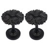 MERIVILLE Set of 2 Fleur Window Drapery Medallion Holdbacks, Curtain