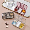 2 in 1 Portable Pill Organizer Pill Cutter Dustproof and