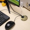 2Pcs Desk Grommet, Alloy Desk Cable Hole Round Cable Grommet