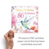 Hunts England - Hummingbird 86th Birthday Card For Her -