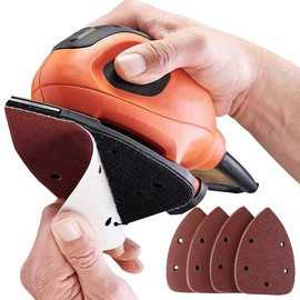 40 Pcs Sander Pads Sandpaper for Electric Sander 5 Holes Detail Sandpaper 40/80/120/180 Grits Assorted Sanding Pads for Sanding Polishing Random Orbital Sander