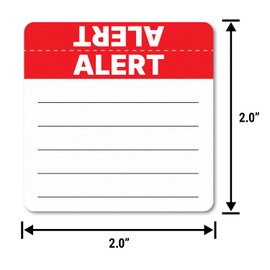 File Folder Medical Alert Chart Labels (2 x 2 inch, Red - 600 Labels) Medical Alert Stickers for Medical File, Patient Chart, Physicians, Dentists or Surgical Centers