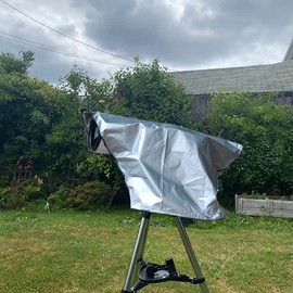 J&C Telescope Cover Waterproof 420D Silver Telescope Cover Outdoor Patio Telescope Covers for Outside Telescope Rain Covers Dustproof Fade Resistant 150x85 cm