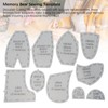 10Pcs Memory Bear Template Ruler Set, Acrylic Memory Bear Sewing