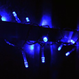 JnDee Safe Voltage 300 Bright LEDs 30M Blue Christmas Fairy Lights, 8 Modes with Memory/ 10M Lead