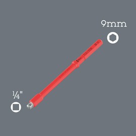 Adapter Kraftform Kompakt A VDE 712 i, Insulated, for Socket Wrenches 1/4", 1/4" x 154 mm