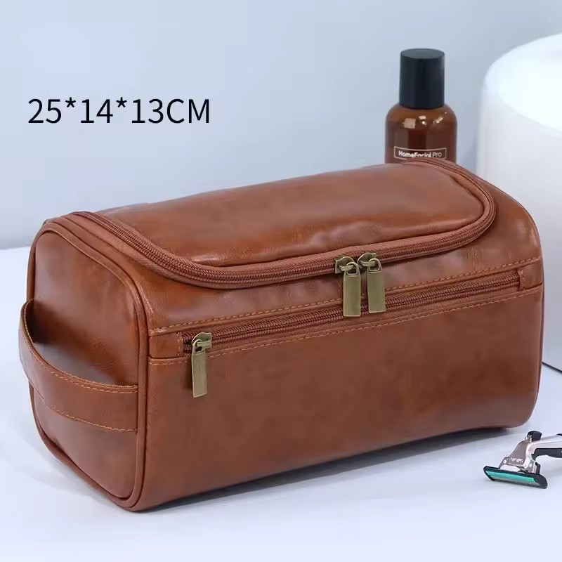 Travel Toiletry Bag with Hanging Hook, Zipper Pockets and Carry