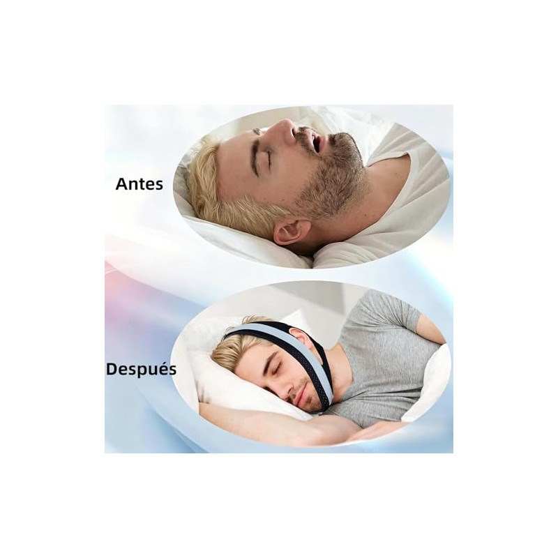Correa de Barbilla Antirronquidos Ajustable para Hombres Mujeres