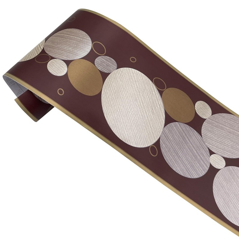 SimpleLife4U Ellipse Pattern Wallpaper Border Roll Peel & Stick Wall