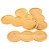 sourcing map 4pcs Mosaic Bamboo Coasters, 8.9 Inch Peanut Shape