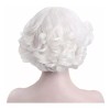 Stfantasy Peluca Blanco Rizado Con Fleco Stfantasy