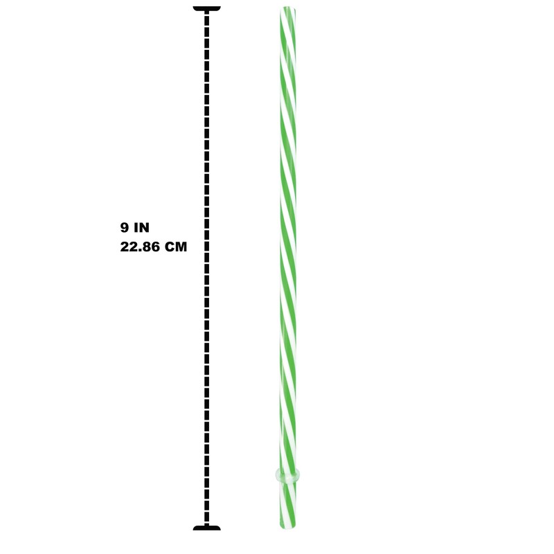Sunshine Mason Co. Plastic Reusable Drinking Straws 6 Pieces, Green