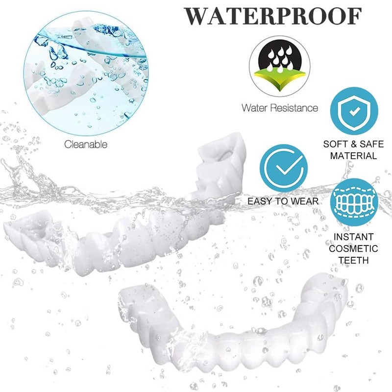 Fake Teeth 6 Pairs False Artificial Temporary Teeth Braces Smile