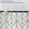 Ruelvth Green and White Shower Curtain, Modern Aesthetic Sage Green