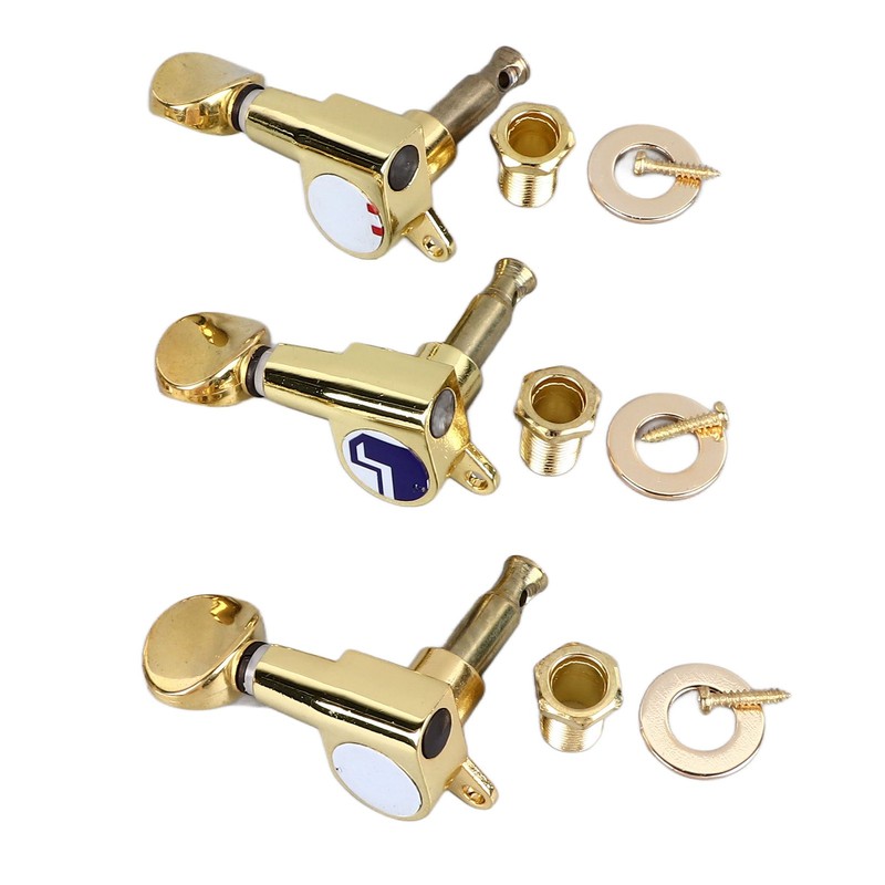 6Pcs Full Closed Guitar Tuning Key Accurate Fast Operation Stable
