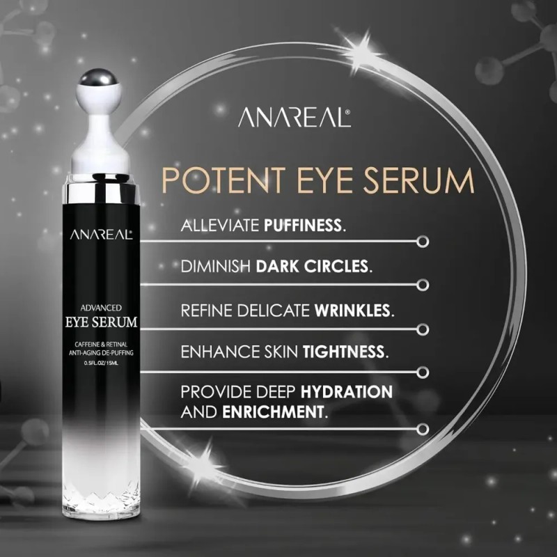 Crema Ojos Hombre Ojeras Inflamación Cafeína Roll-on