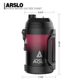 Arslo Sports Water Jug - Gallon Water Bottle - Large Insulated Stainless Steel Bottle for Gym, Workouts, Basketball, Football, Soccer - Keep Water Cold for Up To 24 Hours - 108OzNEW
