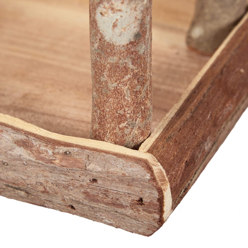 Relaxdays Wooden Bird Feeder for Hanging, HBD: 19 x 22