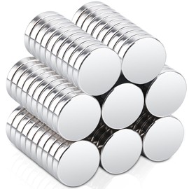 Pack of 80 Small Magnets Strong, 10 x 2 mm Mini Magnets Round Neodymium Magnet Strong, Small Magnets Fridge Magnets for Magnetic Board, Whiteboard, Crafts, Cards