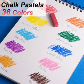 Dlicoda Soft Pastel Sticks, 36 PCS Vibrant Colors Chalk Sticks for Artists, Pastels Art Supplies for Drawing, Blending, and Shading