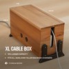 Extra Large Cable Management Box, Wood Cord Hider Box &