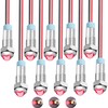 RUNCCI-YUN 10pcs 110V-220V 6 mm 1/4 Inch AC LED Metal