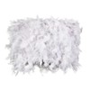 Modern Designer 100% Real Grey Feather Drum Lamp Shade with