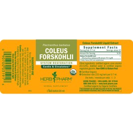 Herb Pharm Herb Pharm Coleus Forskohlii Liquid Extract for Heart Health, 1 Fl Oz