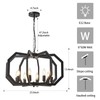 Lanhall 8 Black Light Farmhouse Chandelier Dining Room Light Fixture