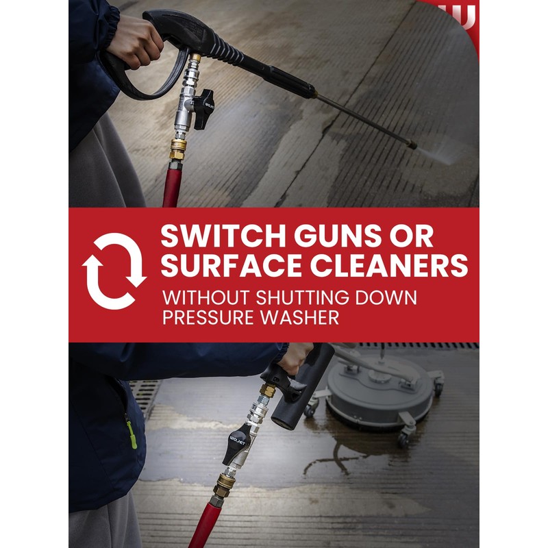 WOJET Ball Valve Pressure Washer, Industrial-Grade DN10 Shutoff Ball Valve,
