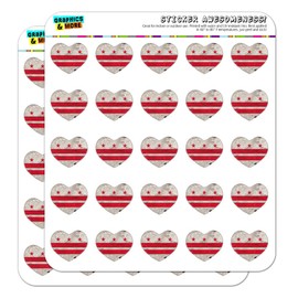 Rustic Washington DC District of Columbia State Flag Distressed USA Heart Shaped Planner Calendar Scrapbook Craft Stickers