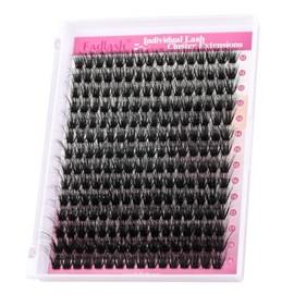 FADLASH Extensiones De Pestañas Postizas Gruesas, 100D, Individuales, De 12 A 18 Mm, Con Rizo D, Bandeja Grande, Efecto 3D, Reutilizables (100D-07D-12-18 Mm)